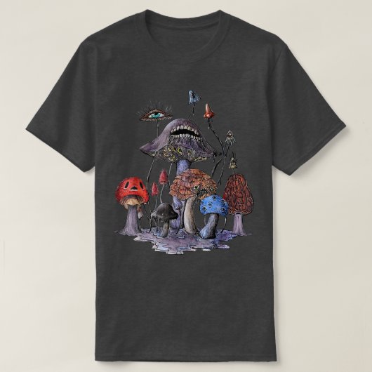 Spooky paddenstoel Funny Halloween paddenstoel Man T-shirt (Design voorkant)