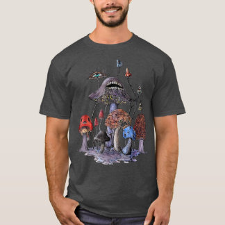 Spooky paddenstoel Funny Halloween paddenstoel Man T-shirt