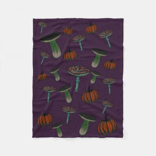 Spooky paddenstoeldestoel fleece deken (Voorkant)