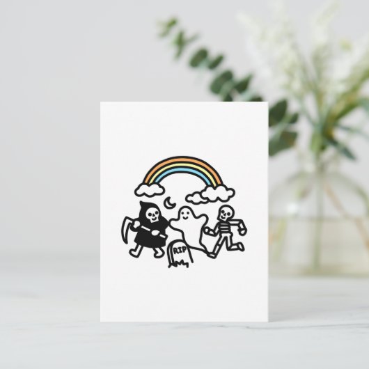 Spooky Pals Briefkaart (Staand voorkant)