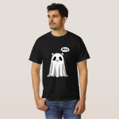Spooky Panda Cat Ghost - Schattigee Halloween Boo T-shirt (Voorkant volledig)