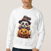 Spooky Panda, Kawaii Halloween Outfit in oktober Trui (Voorkant)