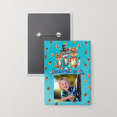 Spooky Party Animals Kids Verjaardag Party Button (Voorkant / Achterkant)