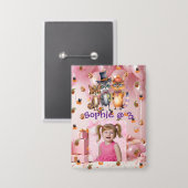 Spooky Party Animals Kids Verjaardag Party Button (Voorkant / Achterkant)