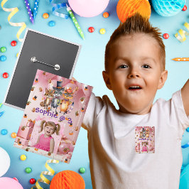 Spooky Party Animals Kids Verjaardag Party Button