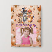 Spooky Party Animals Kids Verjaardag Party Button (Voorkant)