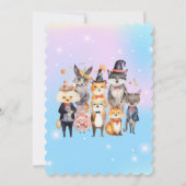 Spooky Party Animals Theme Kids Verjaardag Uitnodi Kaart (Achterkant)