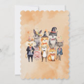 Spooky Party Animals Theme Kids Verjaardag Uitnodi Kaart (Achterkant)