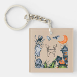 Spooky Party Frame T-shirt Sleutelhanger