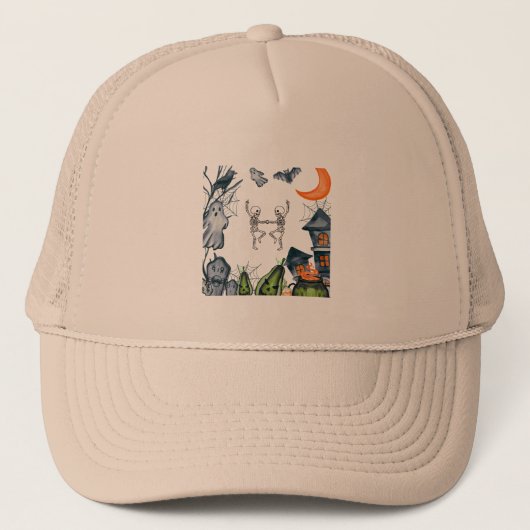 Spooky Party Frame tee shirt Trucker Pet (Voorkant)