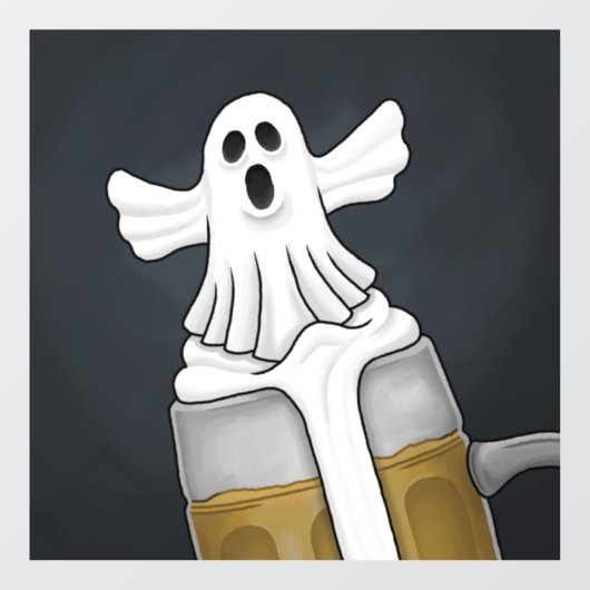 Spooky Party Ghost Raamsticker (Vel)