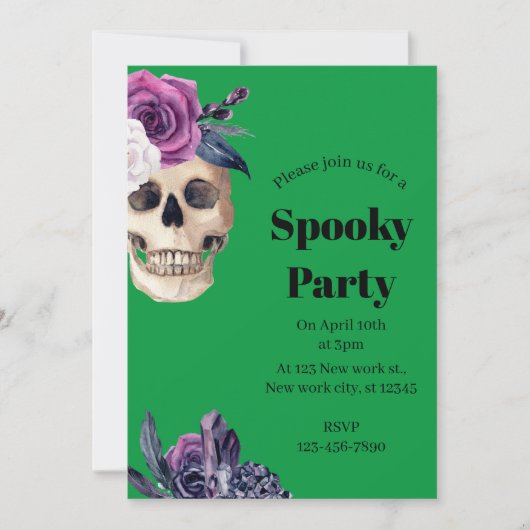 Spooky Party Halloween Kaart (Voorkant)