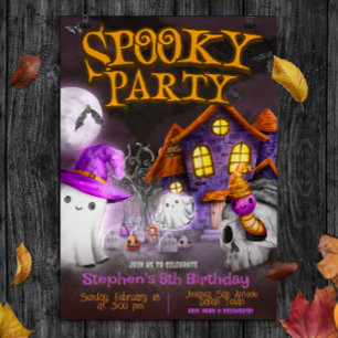 Spooky Party - Halloween Verjaardag Kaart
