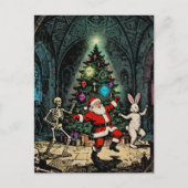 Spooky Party with Santa and the Easter Bunny Briefkaart (Voorkant)