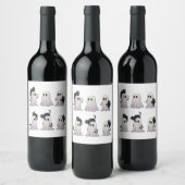 Spooky pastel gothic geesten zwarte katten Hallowe Wijn Etiket (Flessen)