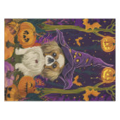 Spooky pekinees hond Halloween heks en pompoen Tafelkleed (Voorkant (Horizontaal))