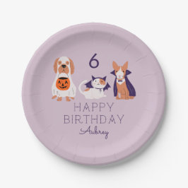 Spooky Pets Halloween Birthday Party Papieren Bordje