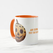 Spooky Pickleball Pumpkin Pickleballer Halloween Mok (Voorkant links)