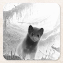 Spooky Pine Marten Onderzetter