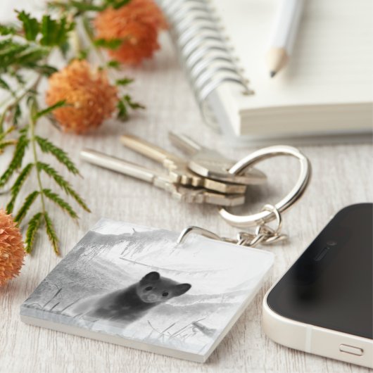 Spooky Pine Marten Sleutelhanger (Voorkant Rechts)