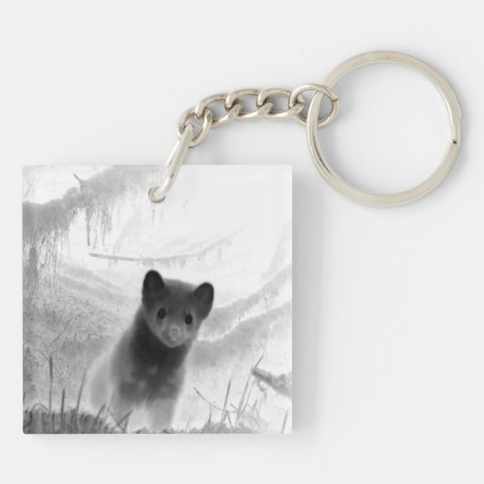 Spooky Pine Marten Sleutelhanger (Achterkant)