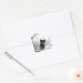 Spooky Pine Marten Vierkante Sticker (Envelop)