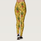 Spooky Pineapple Halloween Fun Yellow Leggings (Achterkant)