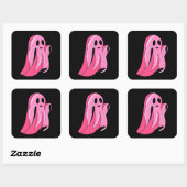 Spooky Pink Ghost Stickers (Vel)