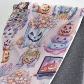 Spooky Pink & Paarse Halloween Fun Fleece Deken