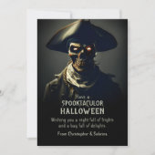 Spooky Pirate Halloween Groet Feestdagenkaart (Voorkant)