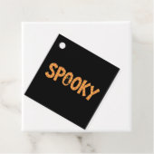 Spooky Plaid Lettering Halloween Bedankjes Labels (In situ)