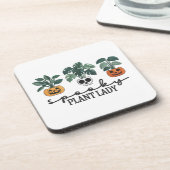 Spooky Plant Lady Halloween Monstera Design Bier Onderzetter (Linkerzijde)