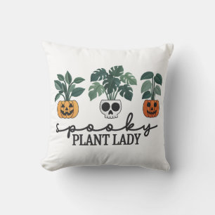 Spooky Plant Lady Halloween Monstera Design Kussen