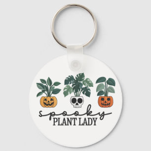 Spooky Plant Lady Halloween Monstera Design Sleutelhanger