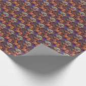 Spooky Poedel Hond Halloween Heks en Pompoen Cadeaupapier (Hoek)