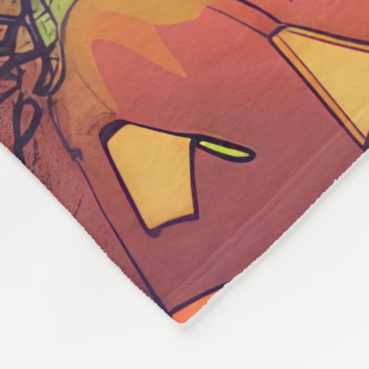 Spooky Poedel Hond Halloween Heks en Pompoen Fleece Deken (Hoek)