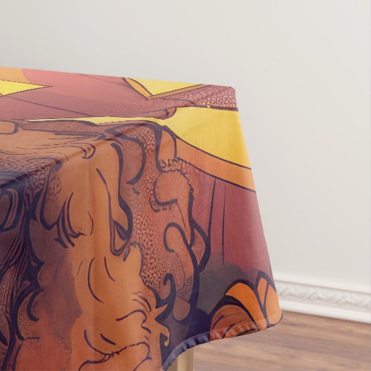 Spooky Poedel Hond Halloween Heks en Pompoen Tafelkleed (Voorbeeld)