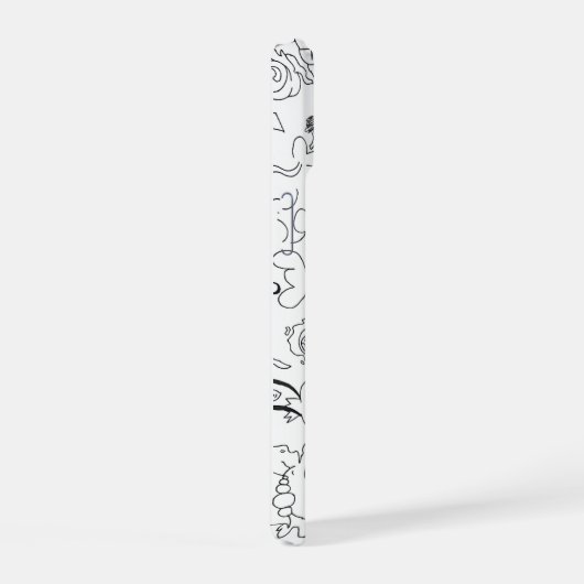 Spooky Pokémon Doodle Case iPhone 15 Case (Rechterkant)