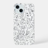 Spooky Pokémon Doodle Case iPhone 15 Case (Achterkant)
