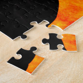 Spooky pompoen en vleermuizen illustratie legpuzzel (Zijkant)