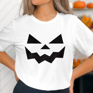 Spooky pompoen gezicht Halloween T-shirts