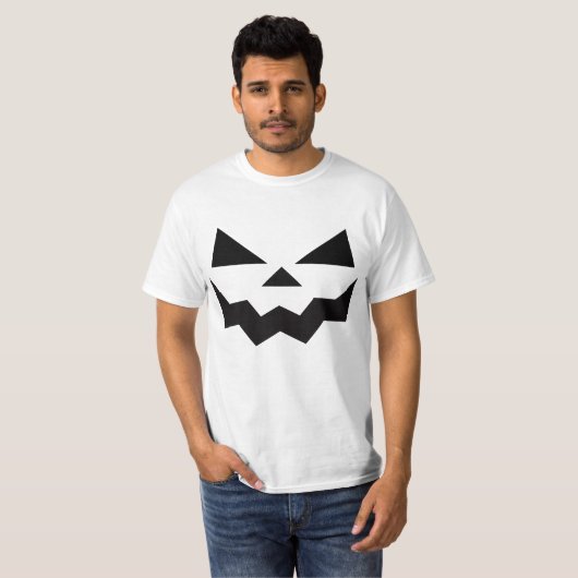 Spooky pompoen gezicht Halloween T-shirts (Voorkant volledig)