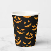 Spooky pompoen gezichten Kinder Halloween Party Papieren Bekers (Links)