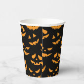 Spooky pompoen gezichten Kinder Halloween Party Papieren Bekers (Rechts)