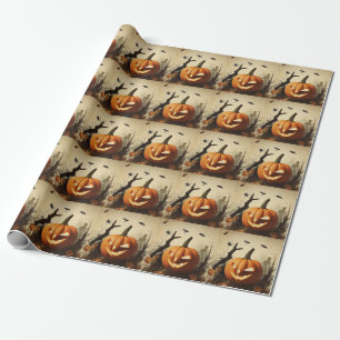 Spooky pompoen Halloween Collectie Cadeaupapier