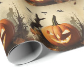 Spooky pompoen Halloween Collectie Cadeaupapier (Rol Hoek)