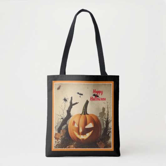 Spooky pompoen Halloween Collectie Tote Bag (Voorkant)