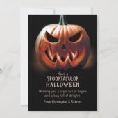 Spooky Pompoen Halloween Groet Feestdagenkaart (Voorkant)