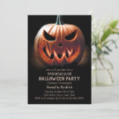 Spooky pompoen Halloween kostuum feest Kaart (Staand voorkant)