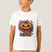 Spooky pompoen Halloween T-shirt (Voorkant)